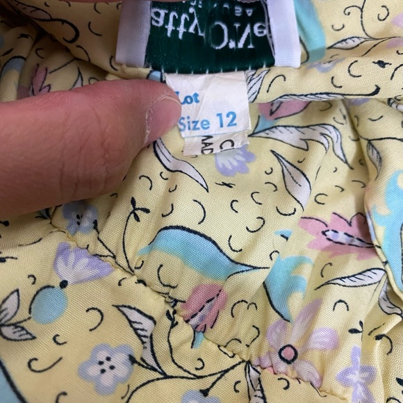 Patty O Neil Vintage dress yellow floral 12 - Picture 9 of 15